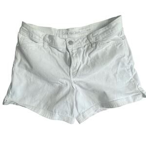 Calvin Klein Jeans Womens 5 Pocket White Shorts Flat Front Stretch Size 29